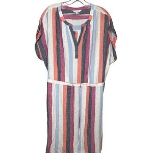 Time and Tru Womens XXL(20)NWT Stripe Cinch Waist Casual Dress Plus‎ Size 20